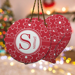 Atomic Orbit Ceramic Ornament w/ Name and Initial
