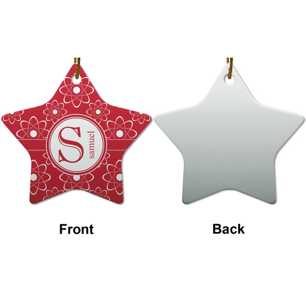 Atomic Orbit Ceramic Flat Ornament - Star Front & Back (APPROVAL)