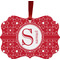 Atomic Orbit Metal Frame Ornament - Double Sided w/ Name and Initial