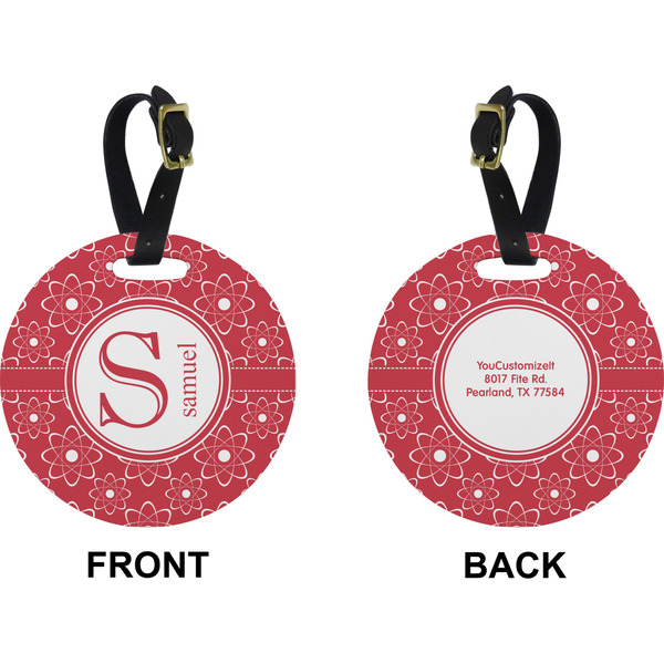 Atomic Orbit Circle Luggage Tag (Front + Back)