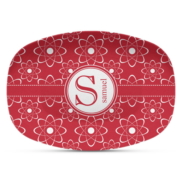 Custom Atomic Orbit Plastic Platter - Microwave & Oven Safe Composite Polymer (Personalized)