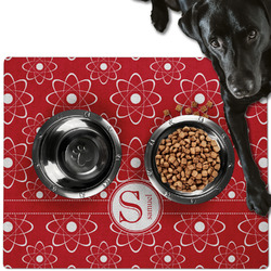 Atomic Orbit Dog Food Mat - Large w/ Name and Initial