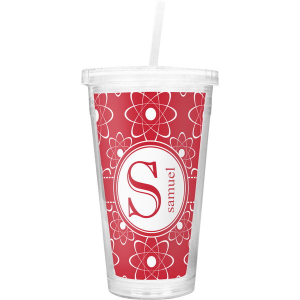 Custom Atomic Orbit Double Wall Tumbler with Straw (Personalized)