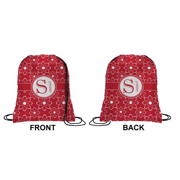 Atomic Orbit Drawstring Backpack Front & Back Small