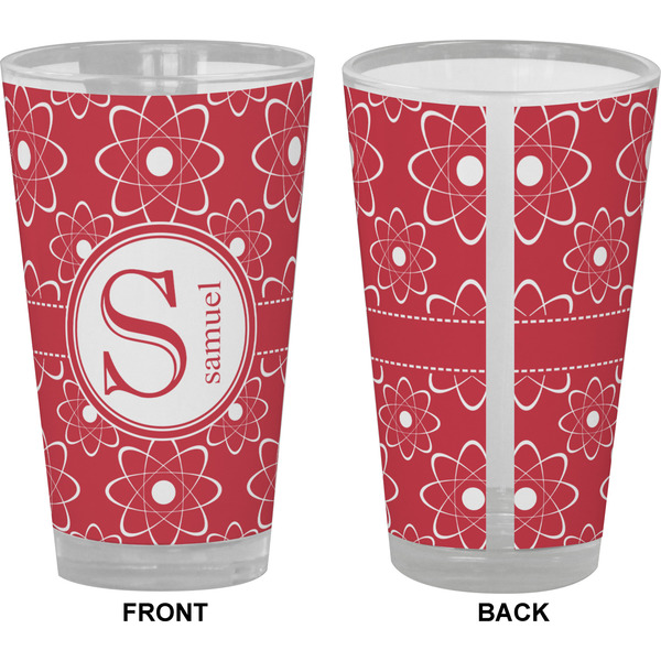 Atomic Orbit Pint Glass - Full Color - Front & Back Views