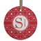 Atomic Orbit Frosted Glass Ornament - Round