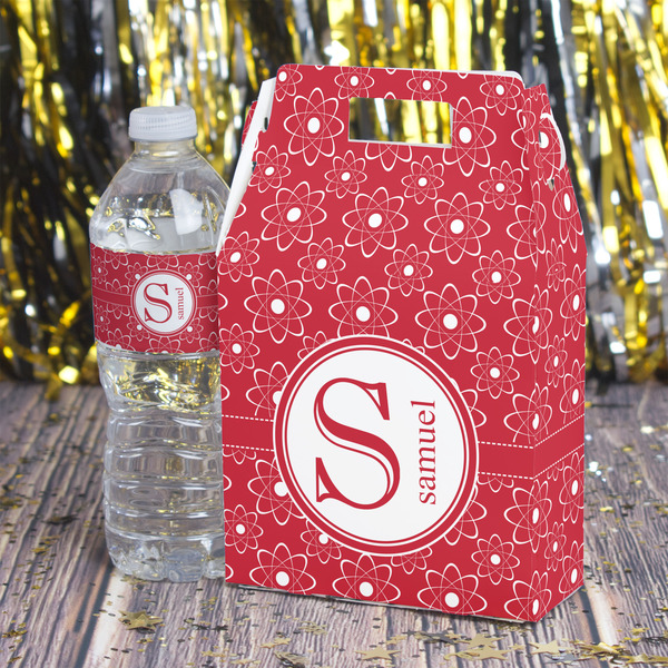 Atomic Orbit Gable Favor Box - In Context