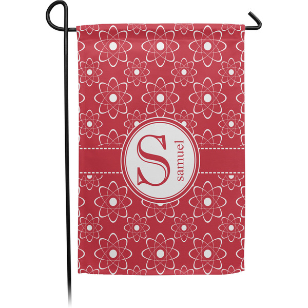 Custom Atomic Orbit Small Garden Flag - Single Sided w/ Name and Initial