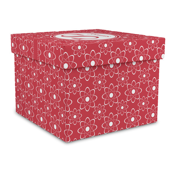 Custom Atomic Orbit Gift Box with Lid - Canvas Wrapped - Large (Personalized)