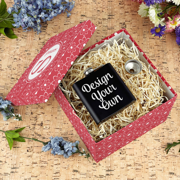 Atomic Orbit Gift Boxes with Lid - Canvas Wrapped - Large - In Context