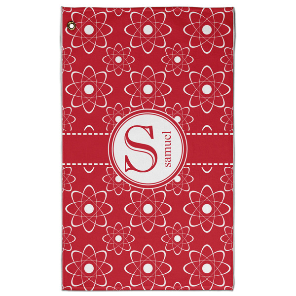 Custom Atomic Orbit Golf Towel - Poly-Cotton Blend w/ Name and Initial