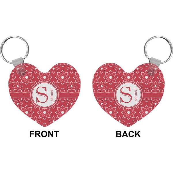 Atomic Orbit Heart Keychain (Front + Back)