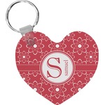 Atomic Orbit Heart Plastic Keychain w/ Name and Initial