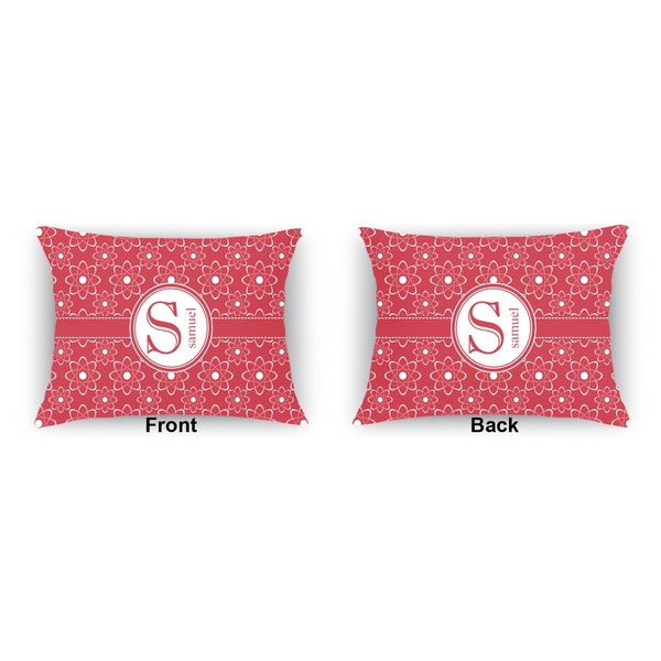 Atomic Orbit  Indoor Rectangular Burlap Pillow (Front and Back)