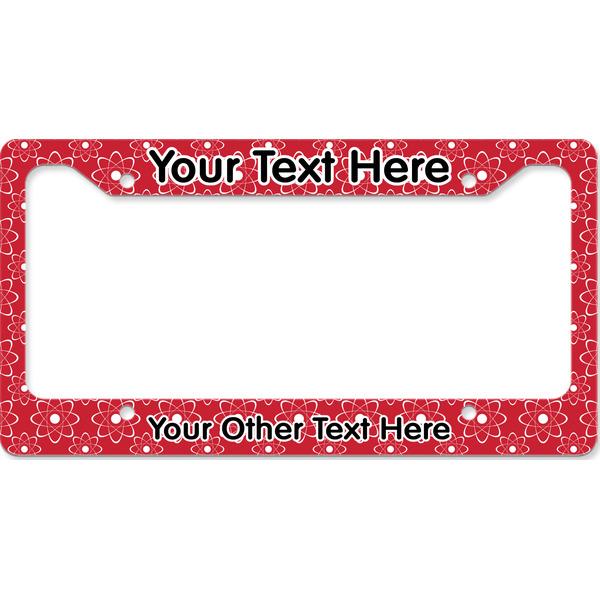Custom Atomic Orbit License Plate Frame - Style B (Personalized)