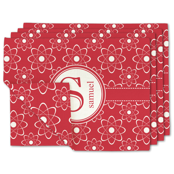 Custom Atomic Orbit Linen Placemat w/ Name and Initial