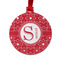 Atomic Orbit Metal Ball Ornament - Double Sided w/ Name and Initial