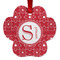 Atomic Orbit Metal Paw Ornament - Double Sided w/ Name and Initial