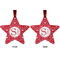 Atomic Orbit Metal Star Ornament - Front and Back