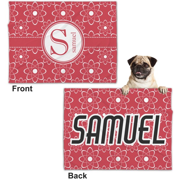 Atomic Orbit Microfleece Dog Blanket - Regular - Front & Back