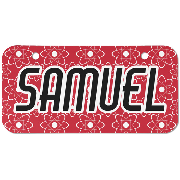 Atomic Orbit Mini Bicycle License Plate - Two Holes