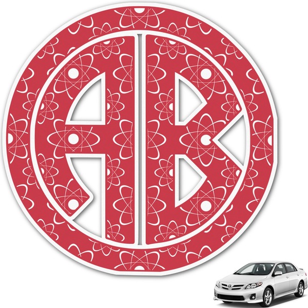 Custom Atomic Orbit Monogram Car Decal (Personalized)