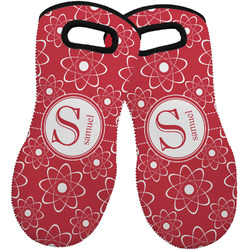 Atomic Orbit Neoprene Oven Mitts - Set of 2 w/ Name and Initial