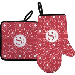 Atomic Orbit Oven Mitt & Pot Holder Set w/ Name and Initial