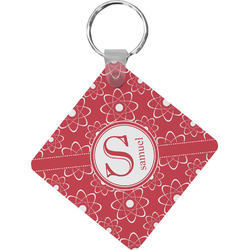 Atomic Orbit Diamond Plastic Keychain w/ Name and Initial