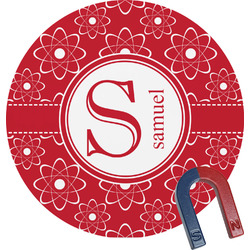 Atomic Orbit Round Fridge Magnet (Personalized)