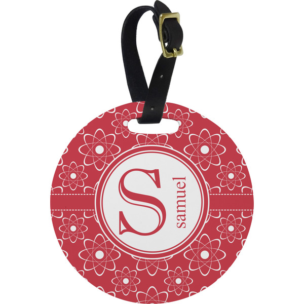 Custom Atomic Orbit Plastic Luggage Tag - Round (Personalized)