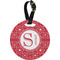 Atomic Orbit Plastic Luggage Tag - Round (Personalized)