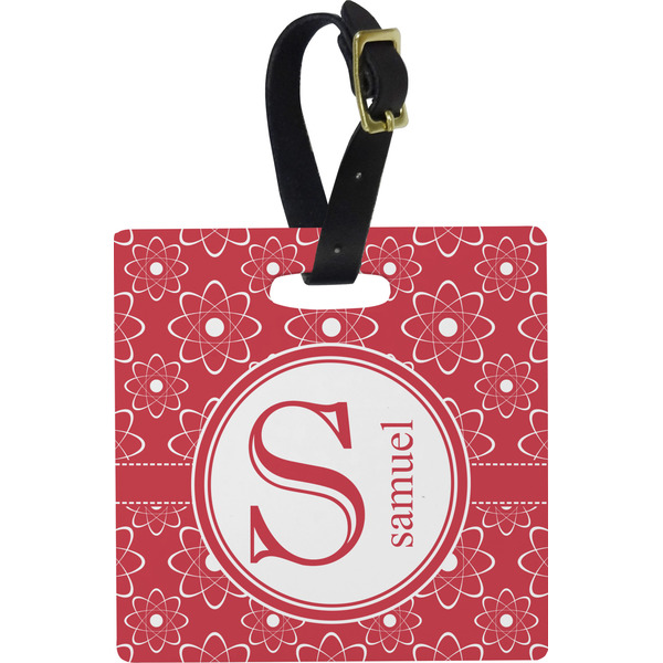 Atomic Orbit Personalized Square Luggage Tag