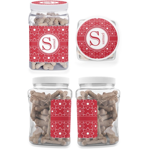 Atomic Orbit Pet Treat Jar - Multiple Angles