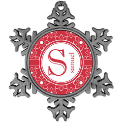 Atomic Orbit Vintage Snowflake Ornament (Personalized)