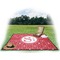 Atomic Orbit Picnic Blanket - with Basket Hat and Book - in Use