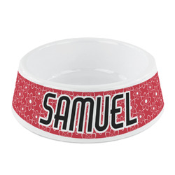 Atomic Orbit Plastic Dog Bowl - Small (Personalized)