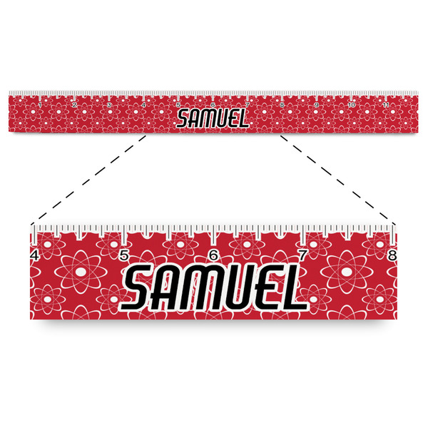 Custom Atomic Orbit Plastic Ruler - 12" (Personalized)