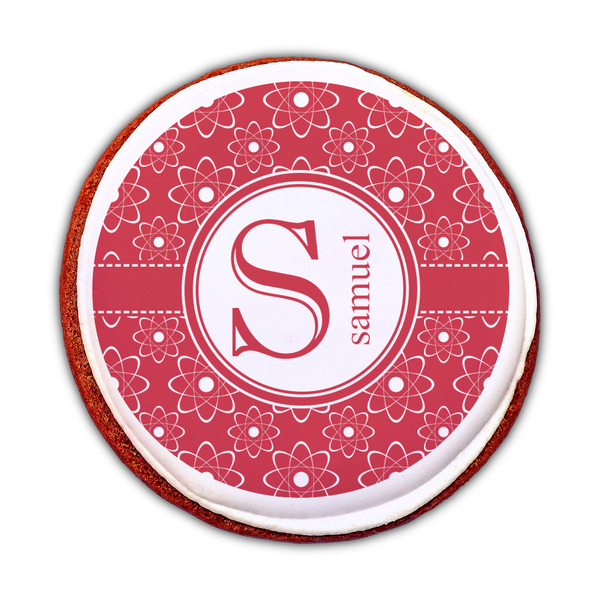 Atomic Orbit Printed Icing Circle - Medium - On Cookie