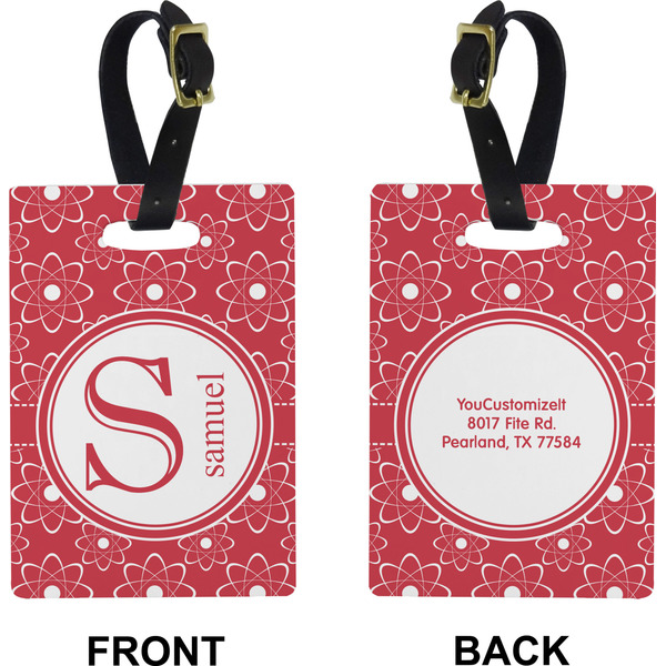 Atomic Orbit Rectangle Luggage Tag (Front + Back)