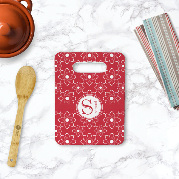 Atomic Orbit Rectangle Trivet with Handle - LIFESTYLE