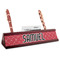 Atomic Orbit Red Mahogany Nameplate with Business Card Holder (Personalized)