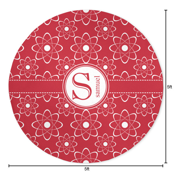 Atomic Orbit Round Area Rug - Size