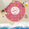 Atomic Orbit Round Beach Towel Lifestyle