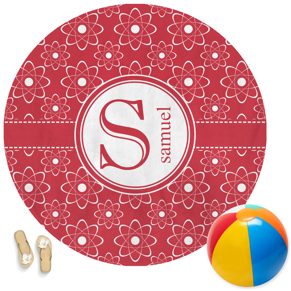 Custom Atomic Orbit Round Beach Towel (Personalized)