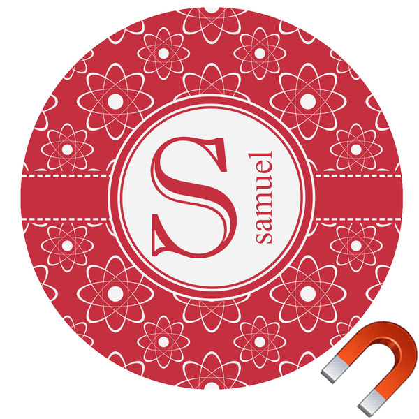 Custom Atomic Orbit Round Car Magnet - 10" (Personalized)