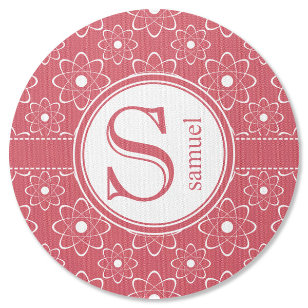 Atomic Orbit Round Coaster Rubber Back - Single