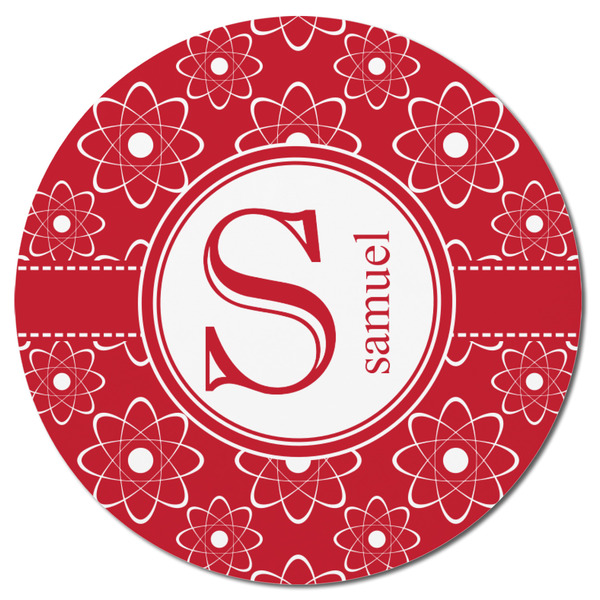 Atomic Orbit Round Fridge Magnet - FRONT