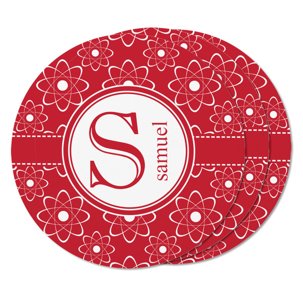 Atomic Orbit Round Fridge Magnet - THREE