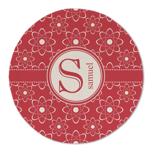 Atomic Orbit Round Linen Placemats - FRONT (Double Sided)